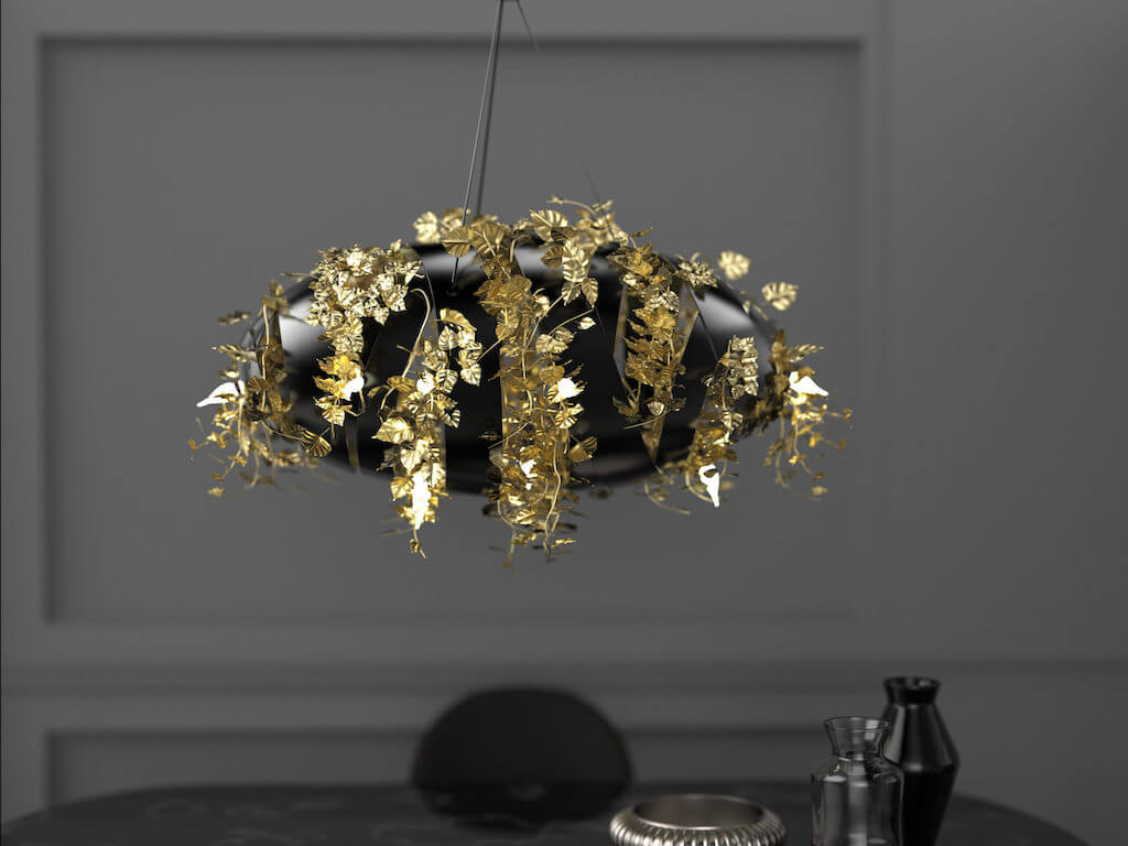 "Lumoss Chandelier" by Nima Bavardi & Siavash Sufinejad, 2020
Photo credit: Villasufia